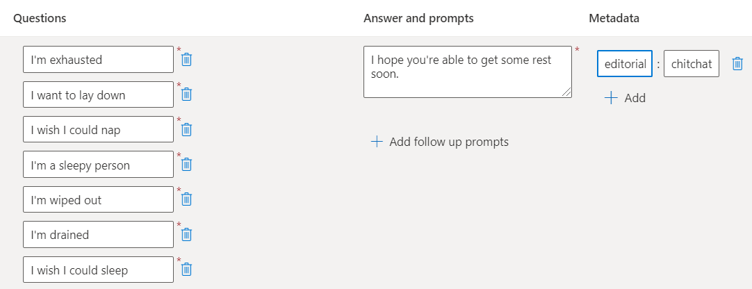 编辑聊天问题配对