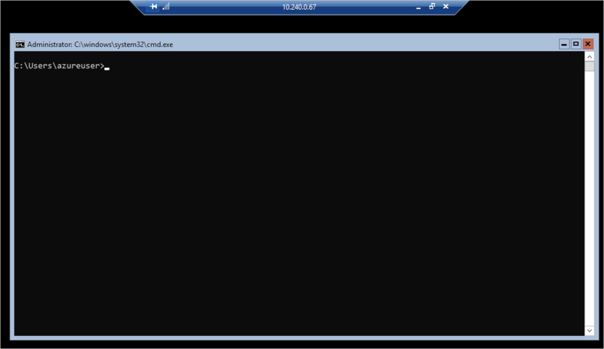 Windows Server 节点中的 CMD 窗口的图像