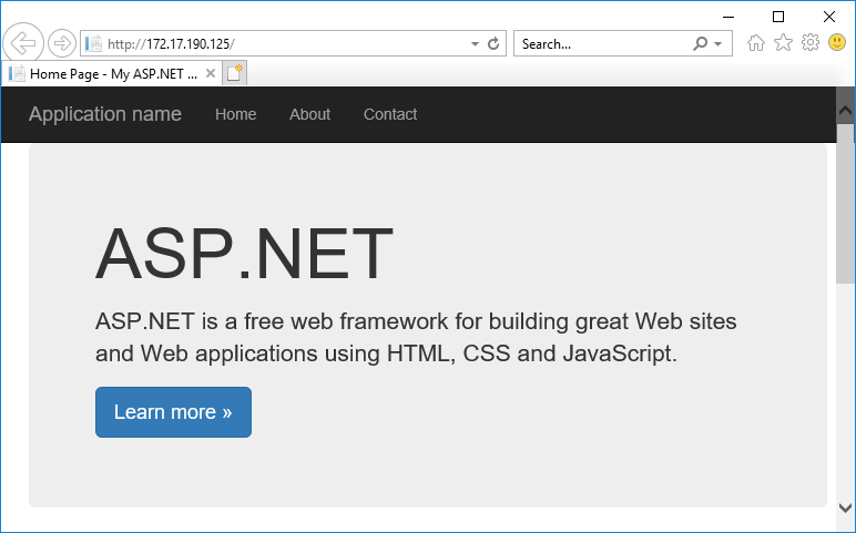 显示在本地运行的应用的屏幕截图。