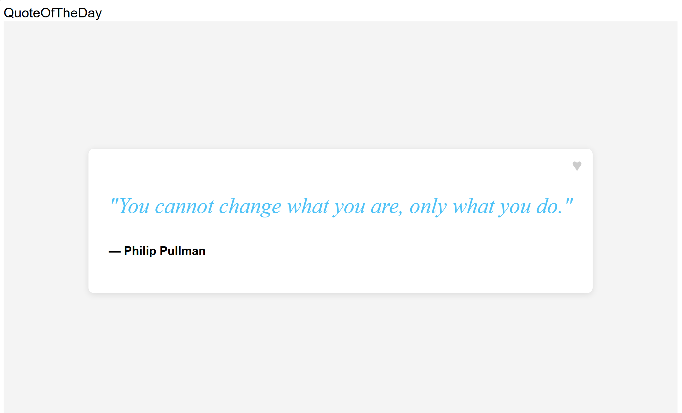 “每日名言”应用程序的截图，显示用户没有收到问候消息。