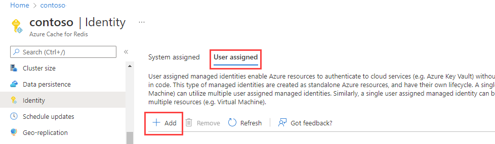 用户分配的标识状态为“打开”。