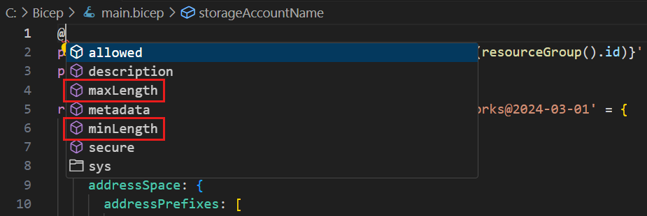 屏幕截图显示如何将修饰器添加到参数。