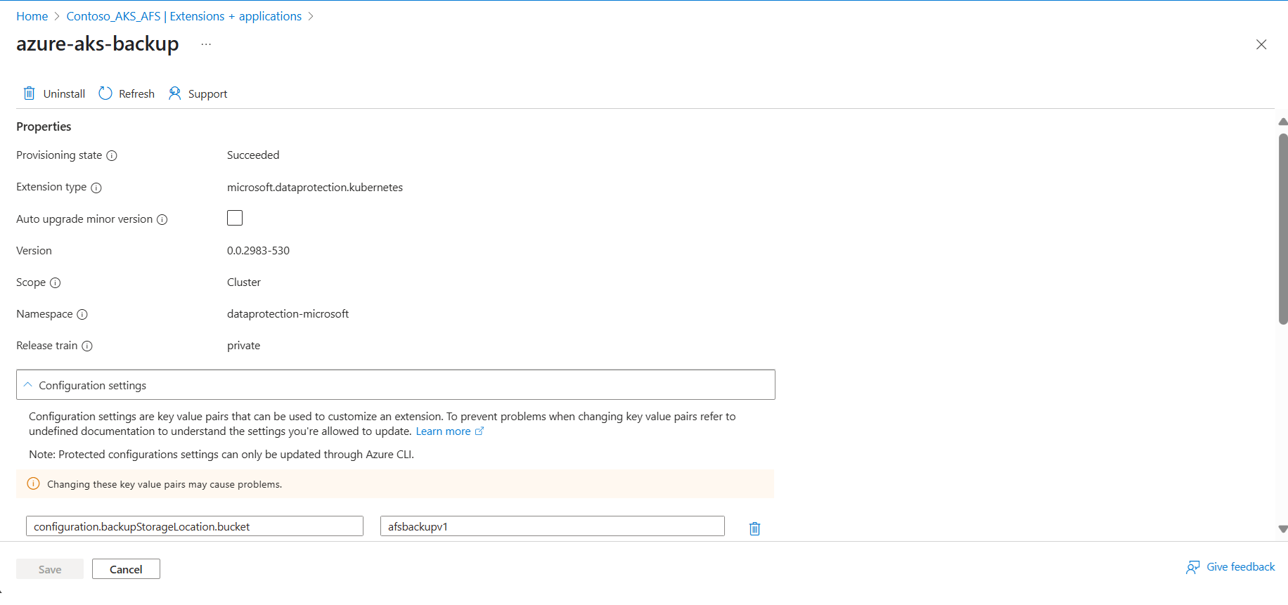 屏幕截图显示如何打开备份扩展设置。