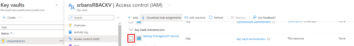 显示用于启用 ADE 加密密钥保管库的复选框的屏幕截图。