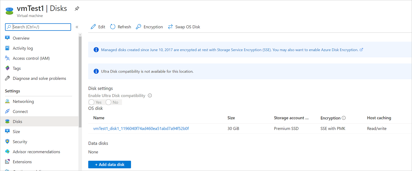显示加密磁盘的屏幕截图。
