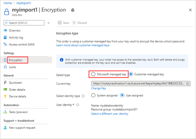 显示 Data Box 订单的“概述”窗格的屏幕截图。