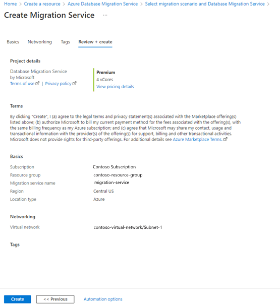 “选择审阅+创建”的屏幕截图。