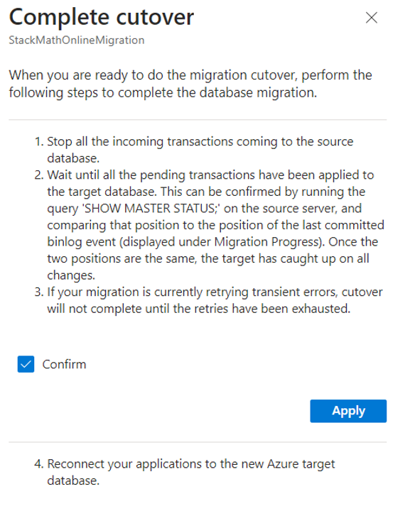 执行直接转换的屏幕截图。