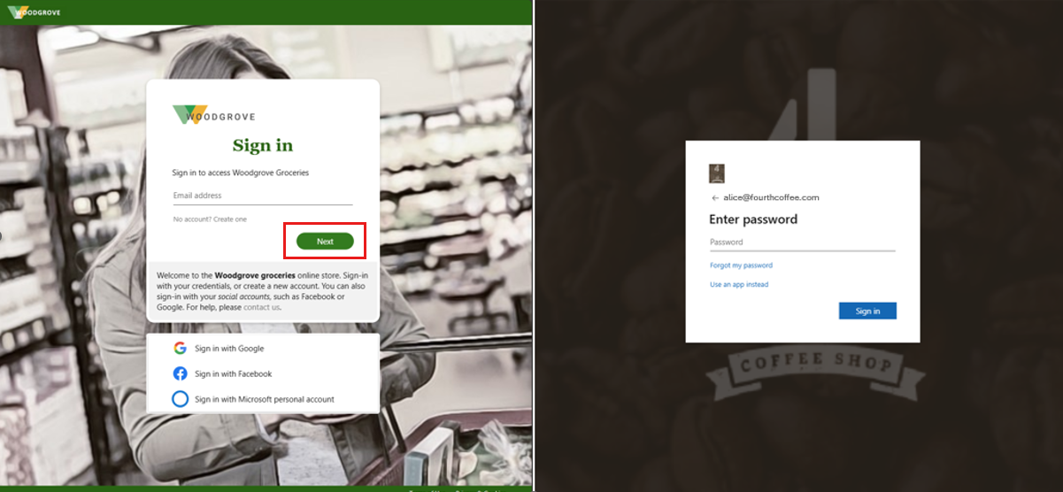 显示来宾用户登录流的屏幕截图。