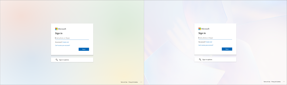 左侧的当前背景和右侧的新图像的屏幕截图。