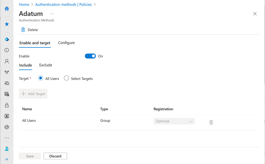 如何限定特定用户外部 MFA 使用情况的屏幕截图。