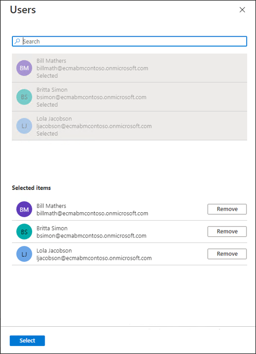 “选择用户”界面的截图。