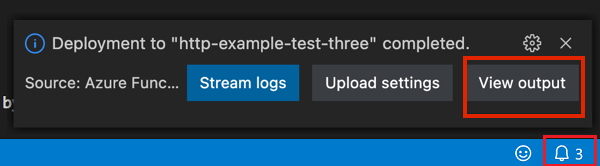 “视图输出”窗口的屏幕截图。