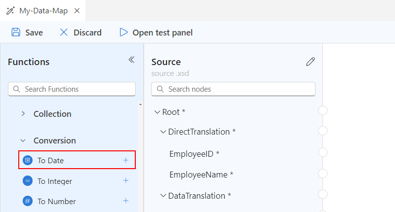 屏幕截图显示名为“To Date”的选定函数。