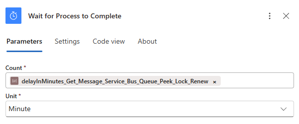 屏幕截图显示已完成的延迟持续时间。