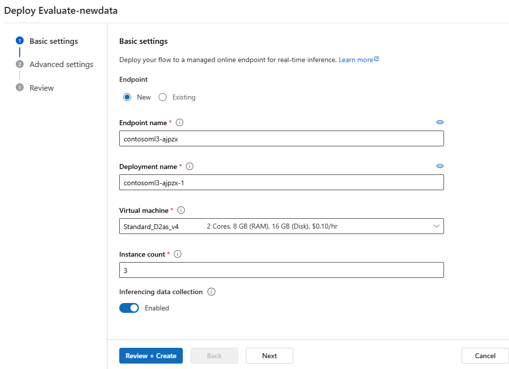 部署向导的屏幕截图。