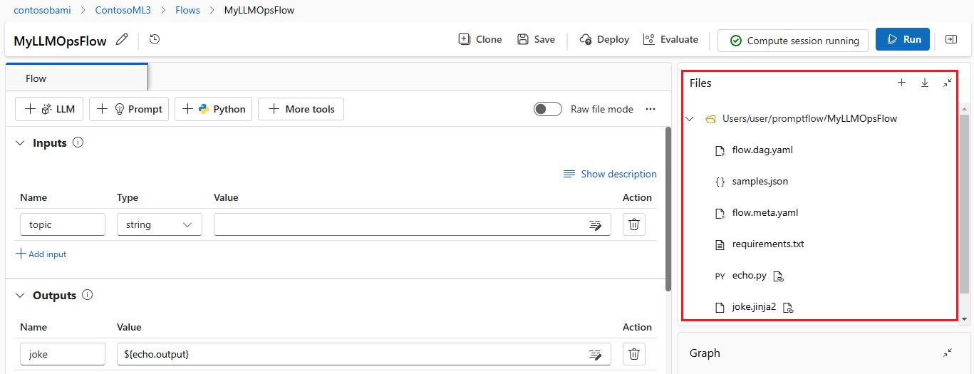 突出显示“文件”窗格的标准流创作页的屏幕截图。