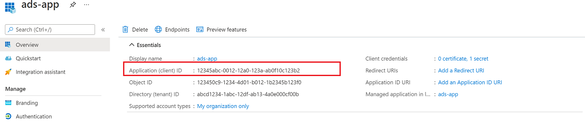 如何创建服务原则的屏幕截图。