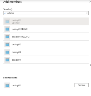 屏幕截图显示如何通过搜索名称来添加目录。