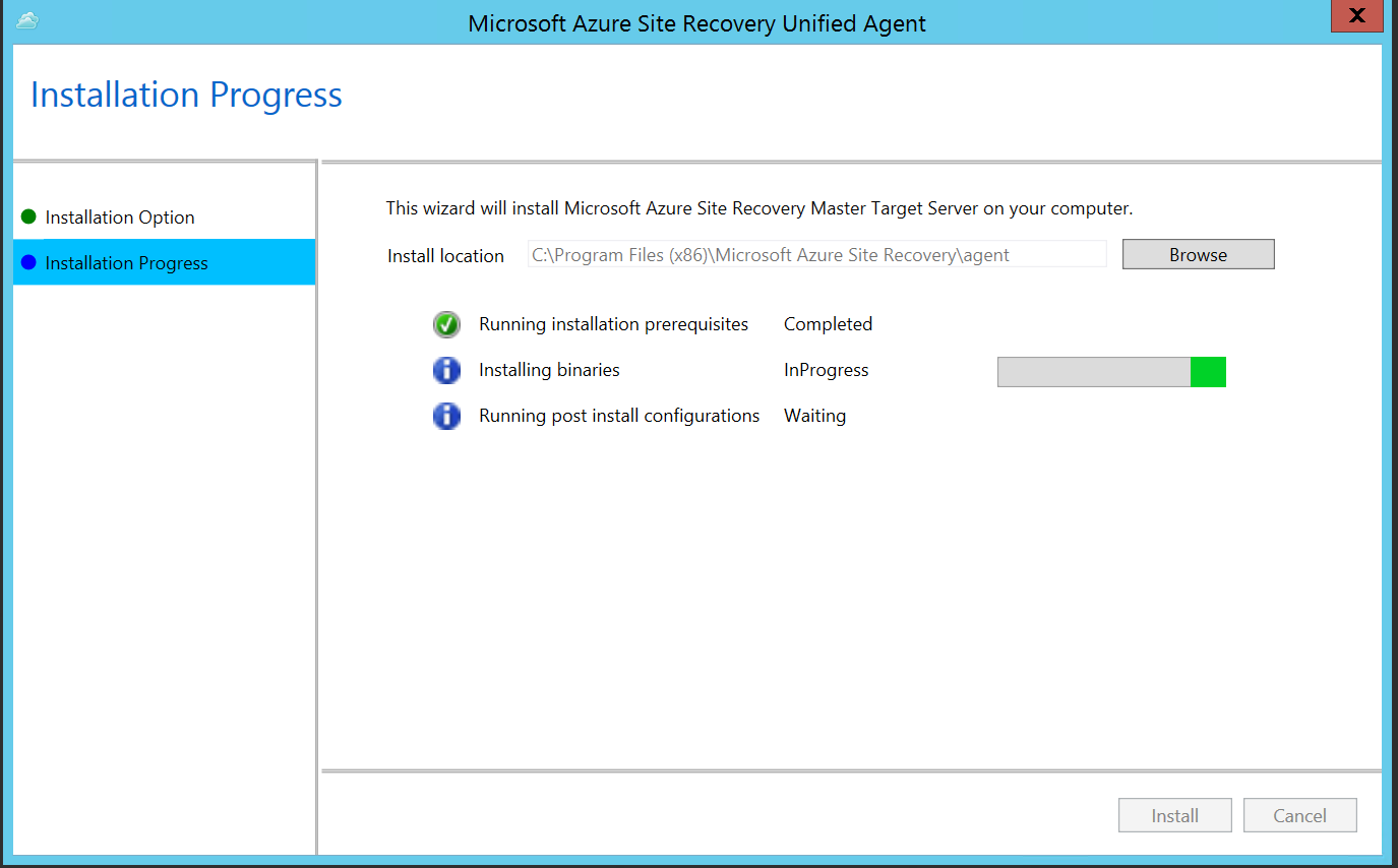 显示默认安装位置的屏幕截图