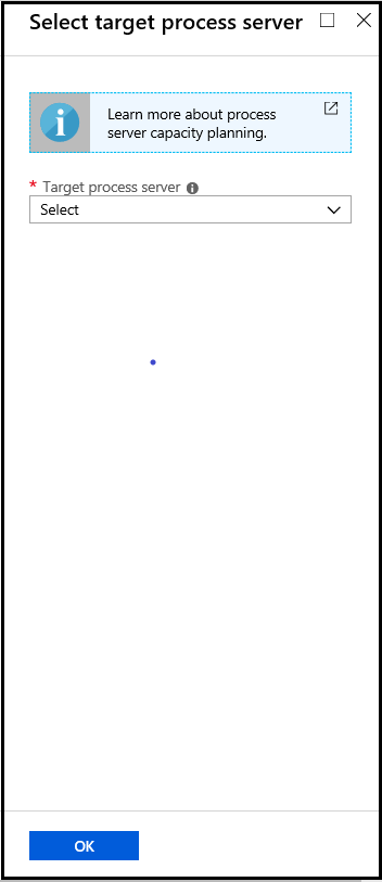 屏幕截图显示了“选择目标进程服务器”窗格。