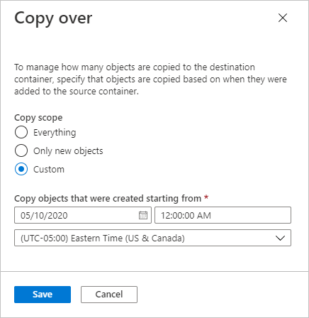 显示对象复制的自定义复制范围的屏幕截图
