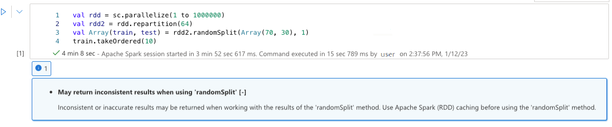 显示建议信息的屏幕截图。