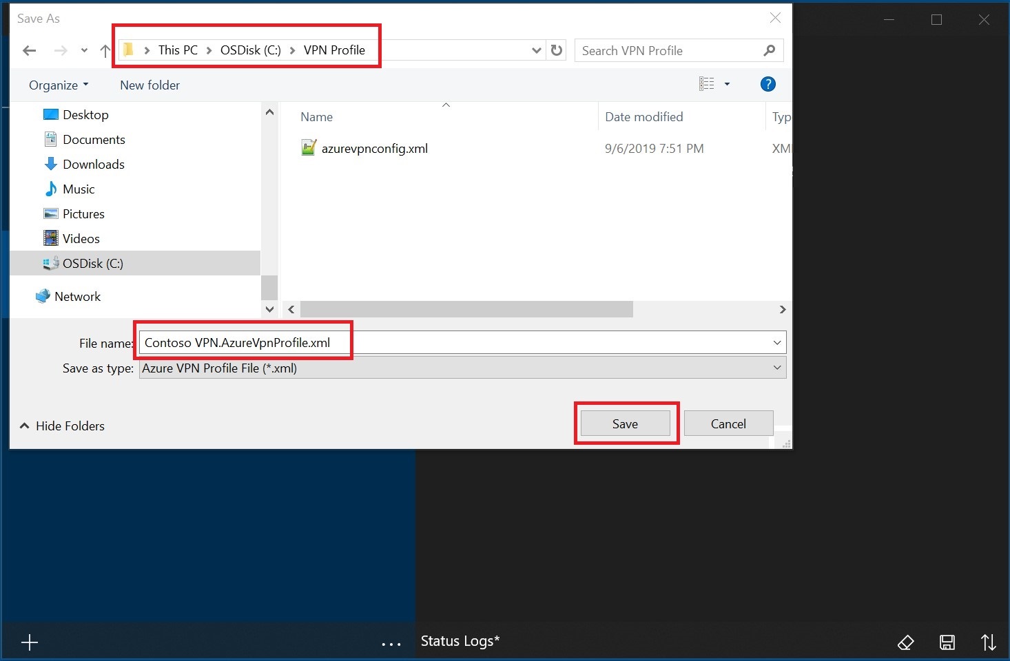 屏幕截图显示了“另存为”对话框，可在其中输入文件名。