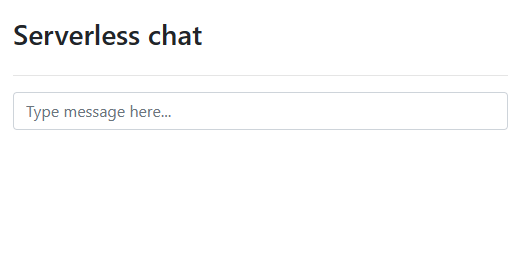 Screenshot of a web user interface for a local chat client.