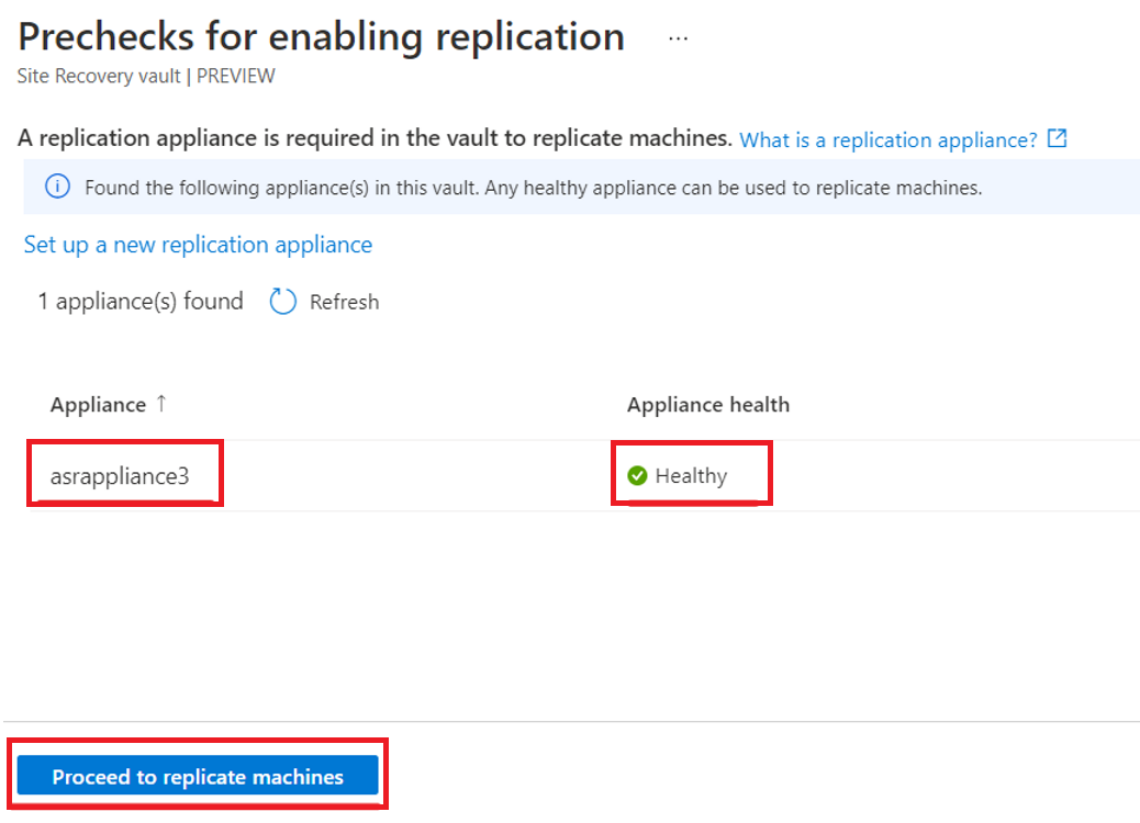 门户运行状况预先检查的屏幕截图。