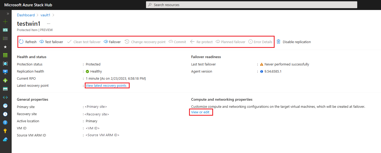 受保护项设置和属性的屏幕截图。