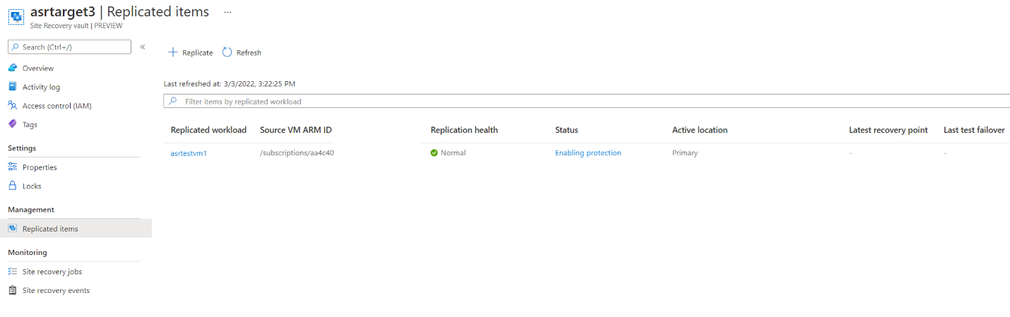 门户上复制的项的屏幕截图。