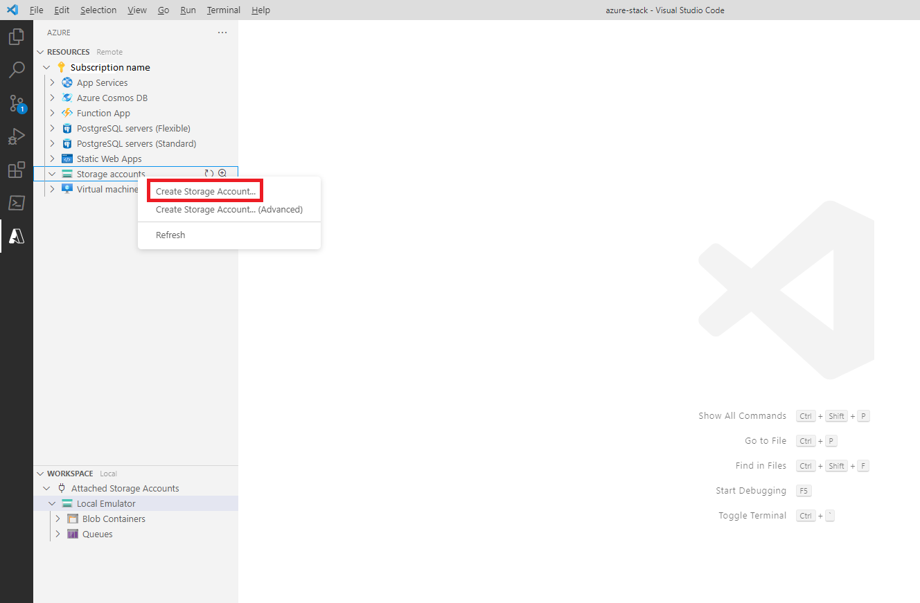 Screenshot showing how to add storage