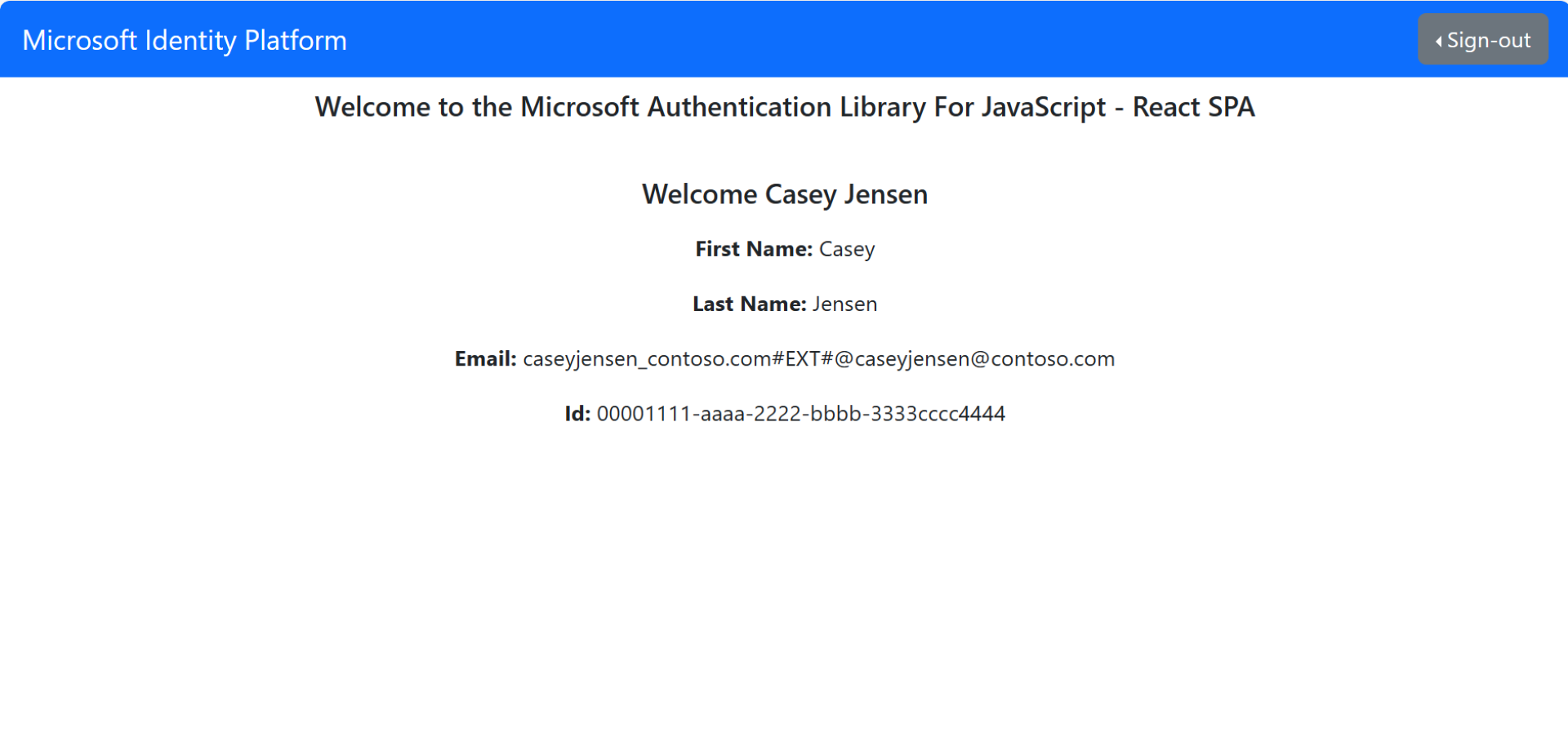 描述 API 调用结果的 JavaScript 应用的屏幕截图。