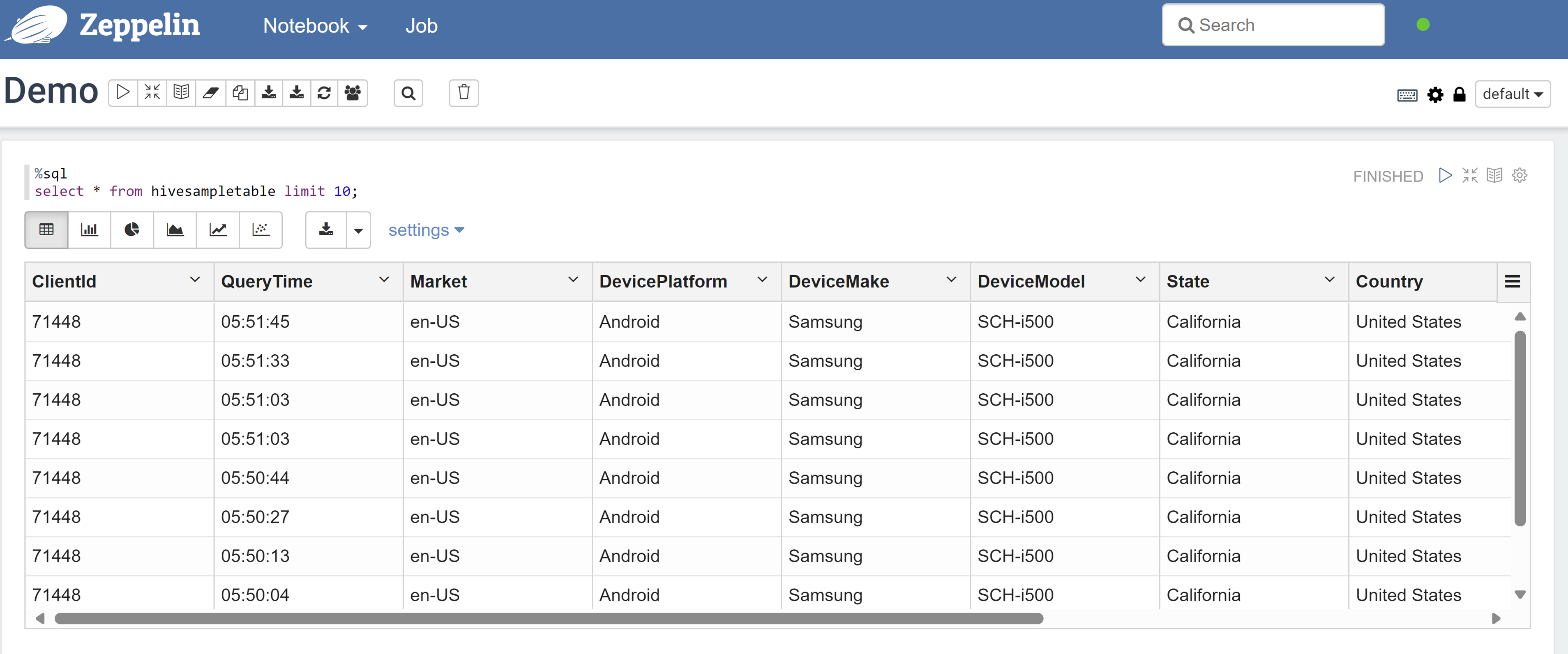 显示访问策略后的结果的屏幕截图。