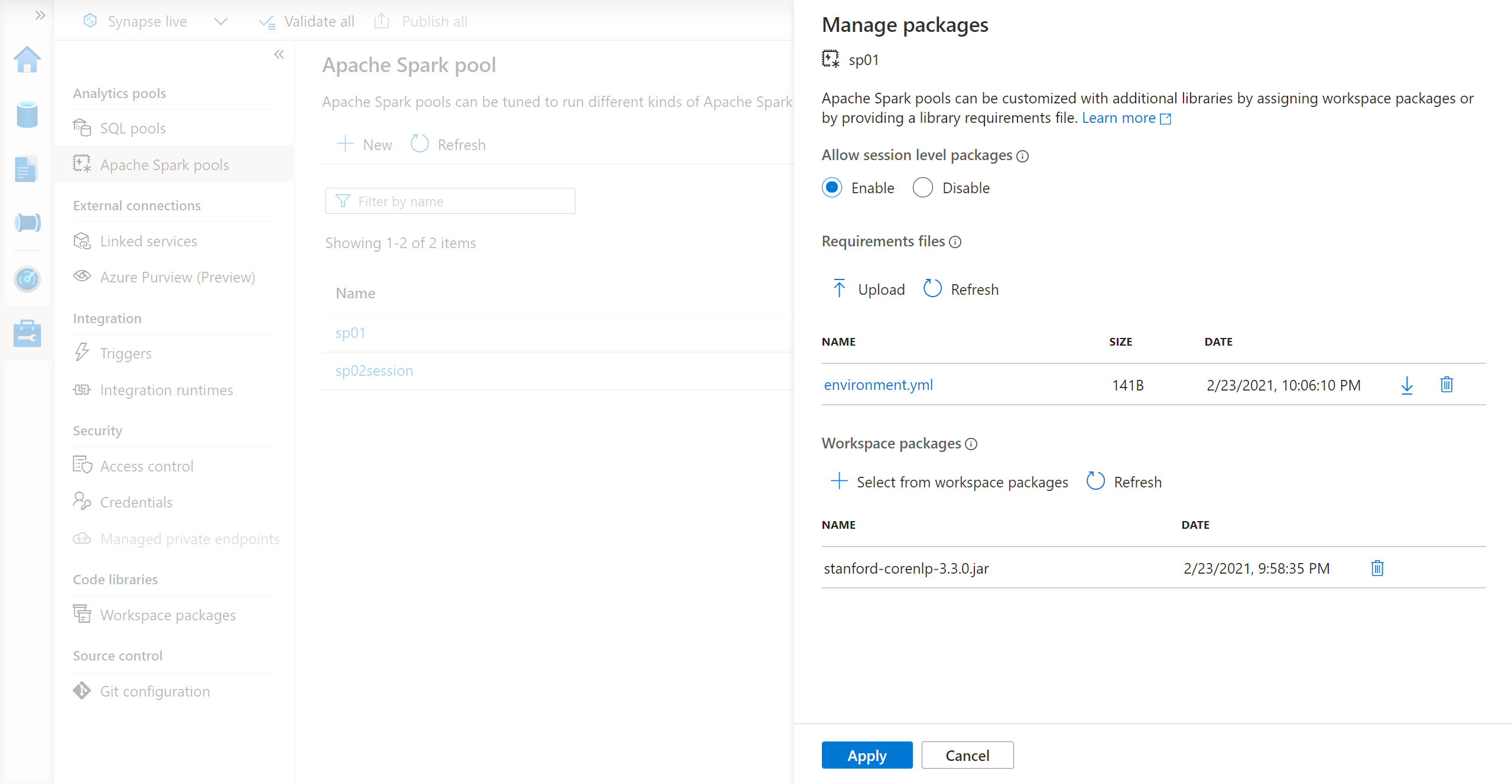 突出显示库安装日志的屏幕截图。