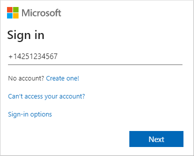 在测试用户的登录提示符下输入电话号码