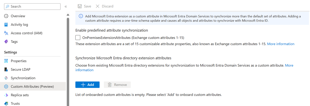 如何启用自定义属性的屏幕截图。