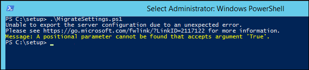 显示错误的屏幕截图。