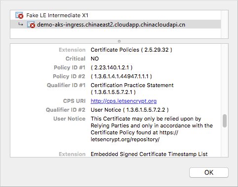 Let's Encrypt staging certificate