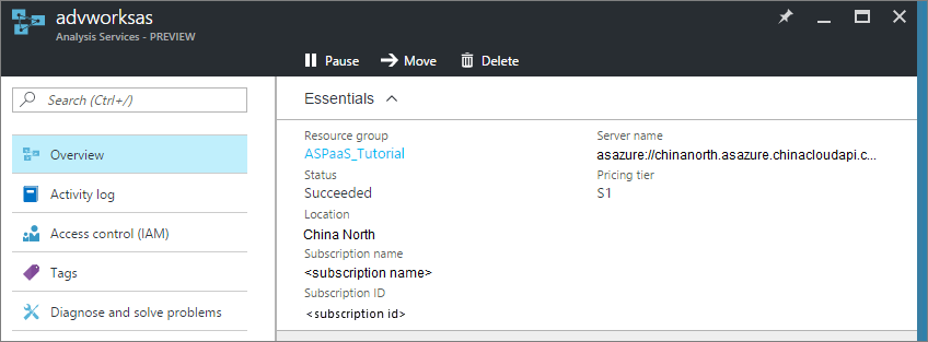 Screenshot that shows the Azure portal where you can create and delete servers, monitor server resources, change size, and manage who has access to your servers.