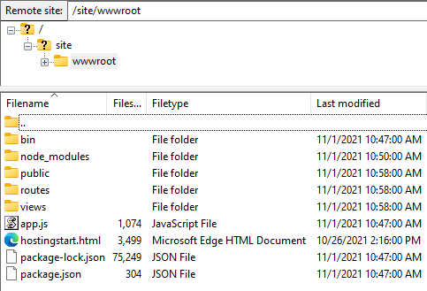 FileZilla deploy files