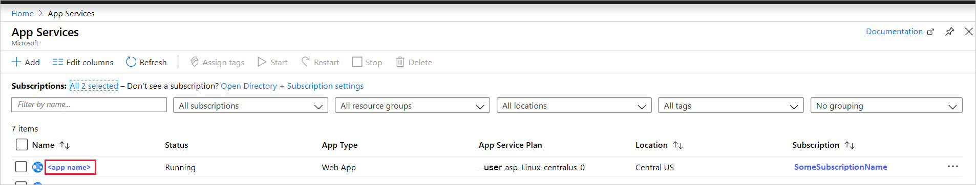 Navigate to your Python app in App Services in the Azure portal
