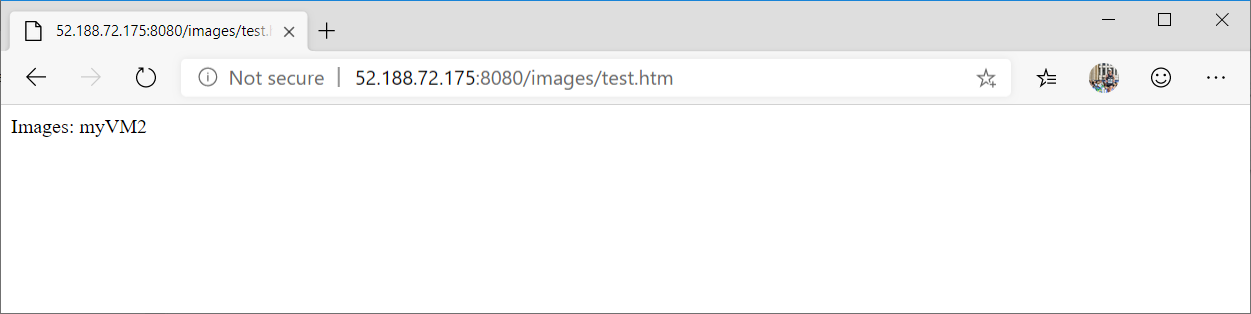 Test images URL in application gateway