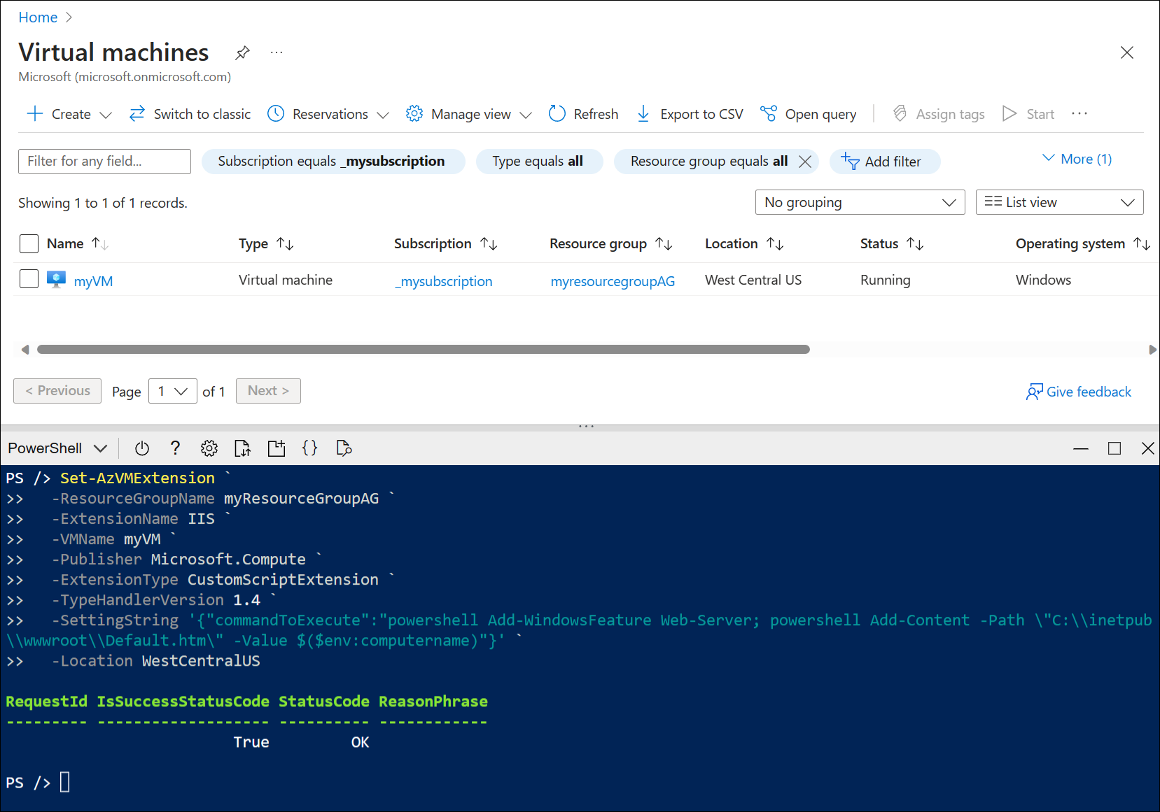 安装自定义扩展的屏幕截图。