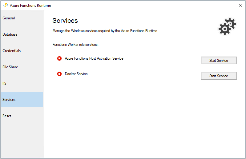 Azure Functions Runtime preview configuration complete