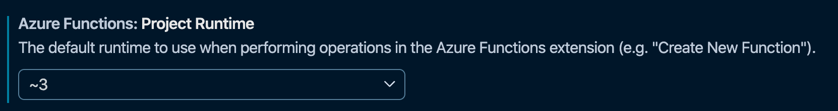 Azure Functions 扩展运行时设置