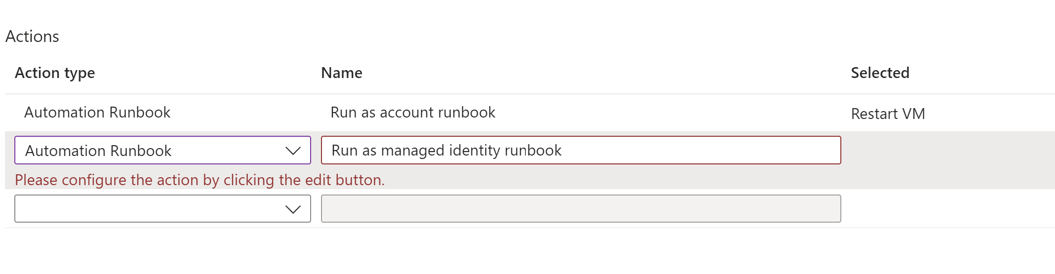 屏幕截图显示将 Runbook 操作添加到操作组。