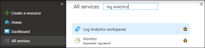 Screenshot that shows the search bar at the top of the Azure home screen. As you begin typing, the list of search results filters based on your input.