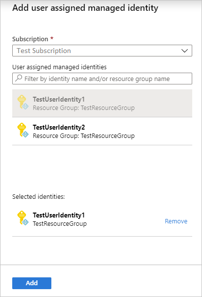 Microsoft.ManagedIdentity.IdentitySelector second step